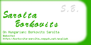 sarolta borkovits business card